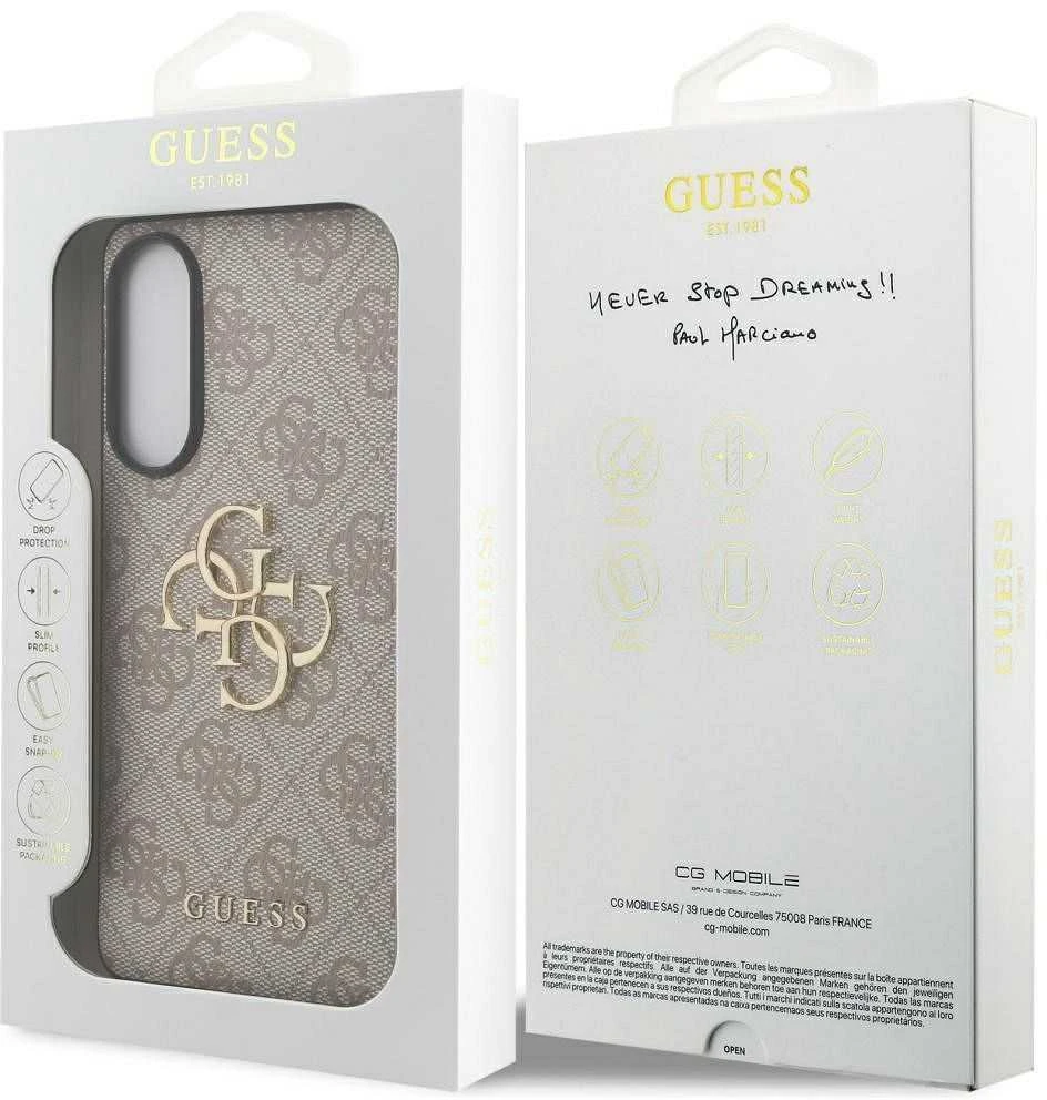 Dėklas Guess Big 4G Logo Classic Logo skirta Samsung Galaxy S25 Edge rožinės spalvos