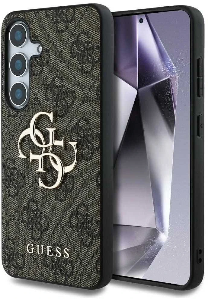 dėklas Guess Big 4G Logo Classic Logo to Samsung Galaxy S25 Plus rudos spalvos