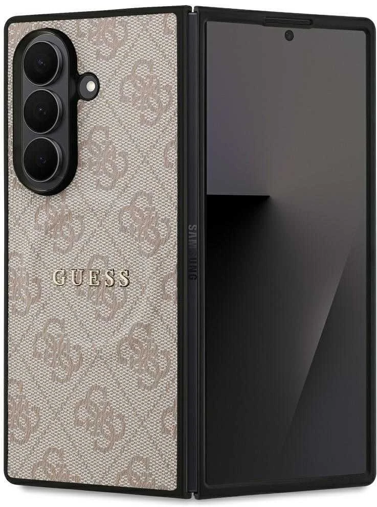 Guess PU Leather 4G Colored Ring Magnetic dėklas skirtas Samsung Galaxy Z Fold 7 rožinės spalvos