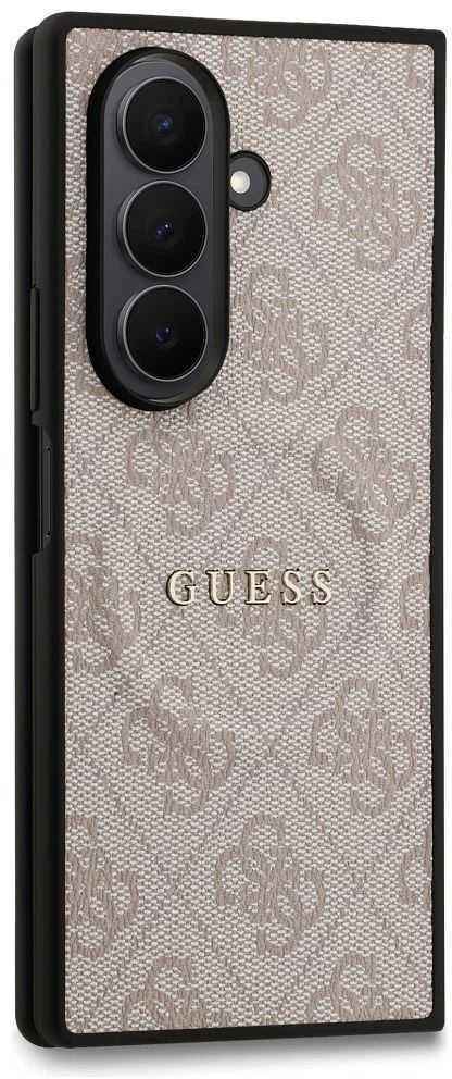 Guess PU Leather 4G Colored Ring Magnetic dėklas skirtas Samsung Galaxy Z Fold 7 rožinės spalvos