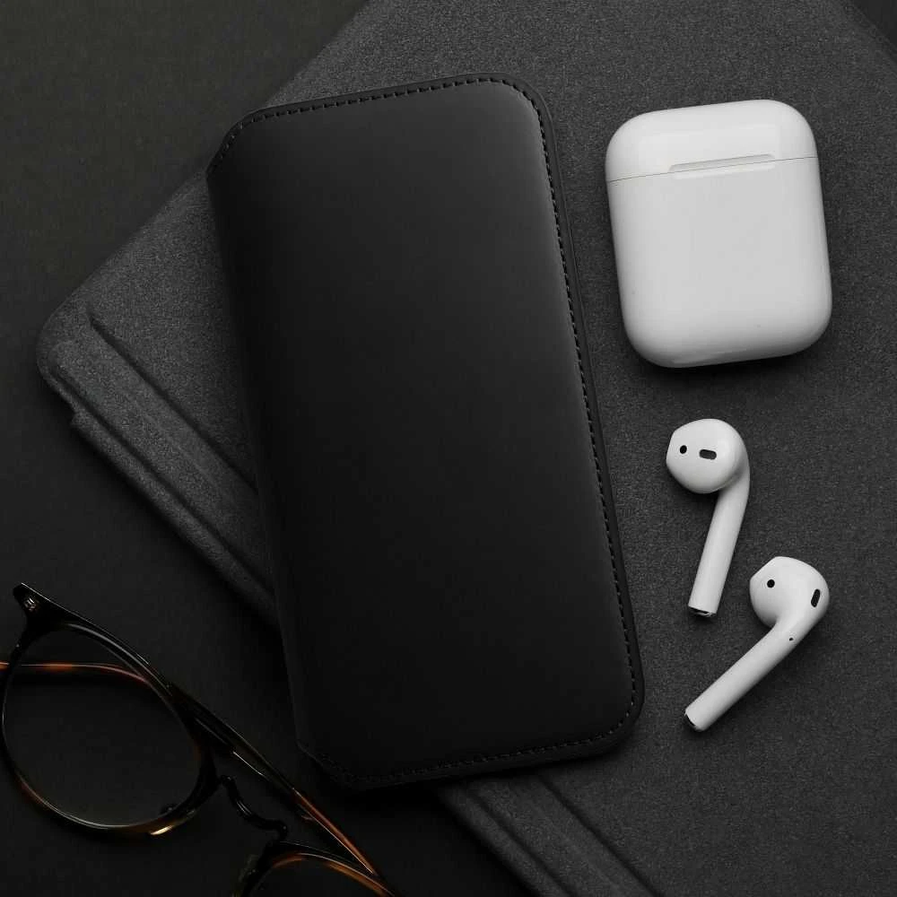 Oem DUAL POCKET Book dėklas skirtas Xiaomi Redmi Note 14 5G juodos spalvos