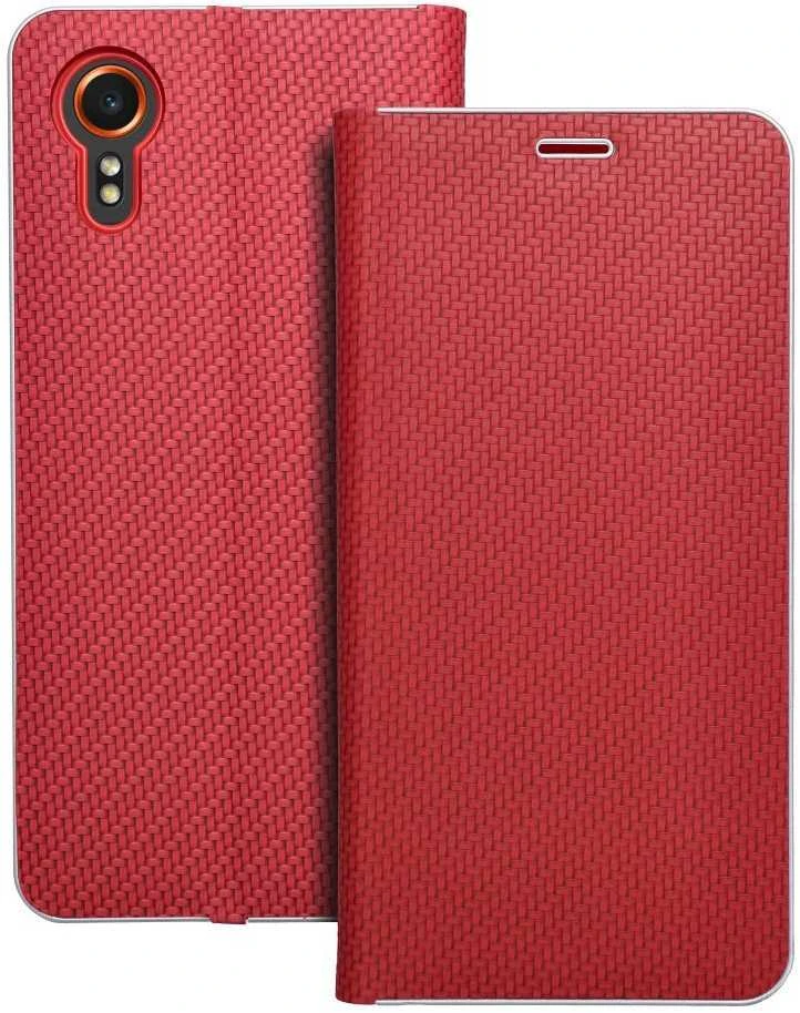 Dėklas Oem LUNA Book Carbon skirtas Samsung Galaxy Xcover 7 raudonas
