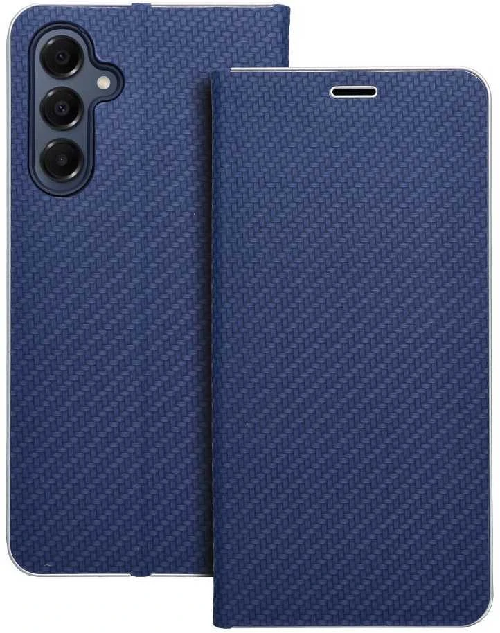 Dėklas Oem LUNA Book Carbon skirtas Samsung Galaxy A16 5G mėlynos spalvos