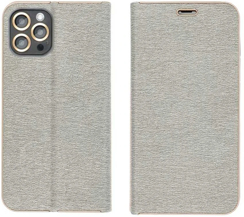 Dėklas Oem LUNA Book Gold skirtas Samsung Galaxy A26 5G sidabro spalvos