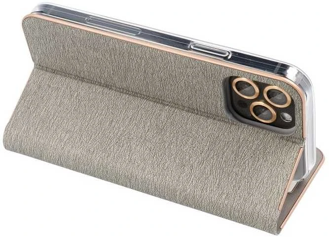 Dėklas Oem LUNA Book Gold skirtas Samsung Galaxy A26 5G sidabro spalvos