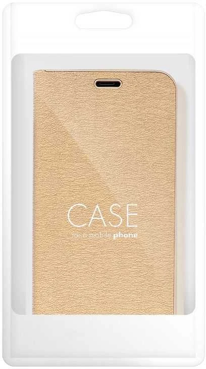 Dėklas Oem LUNA Book Gold skirtas Samsung Galaxy S25 Ultra aukso spalvos