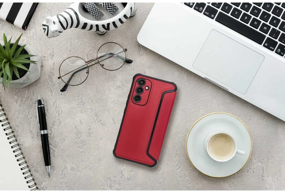 Dėklas Oem RAZOR Book skirtas Samsung Galaxy A12 / M12 red
