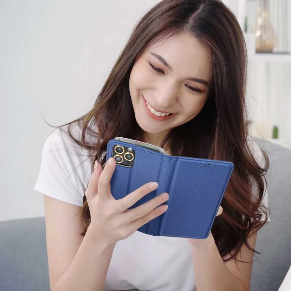 Oem Dėklas su klapką na Xiaomi Redmi NOTE 15 5G Smart Case Book tamsiai mėlyna