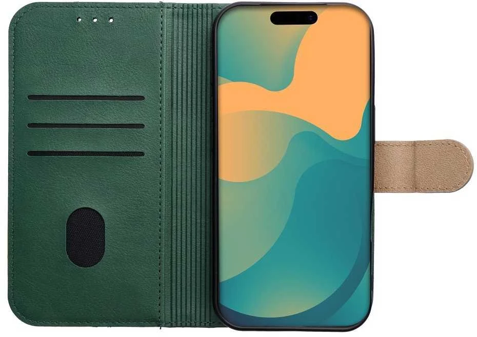 Oem Dėklas su klapką na Xiaomi Redmi NOTE 15 PRO 4G Split Book zielono-auksinė