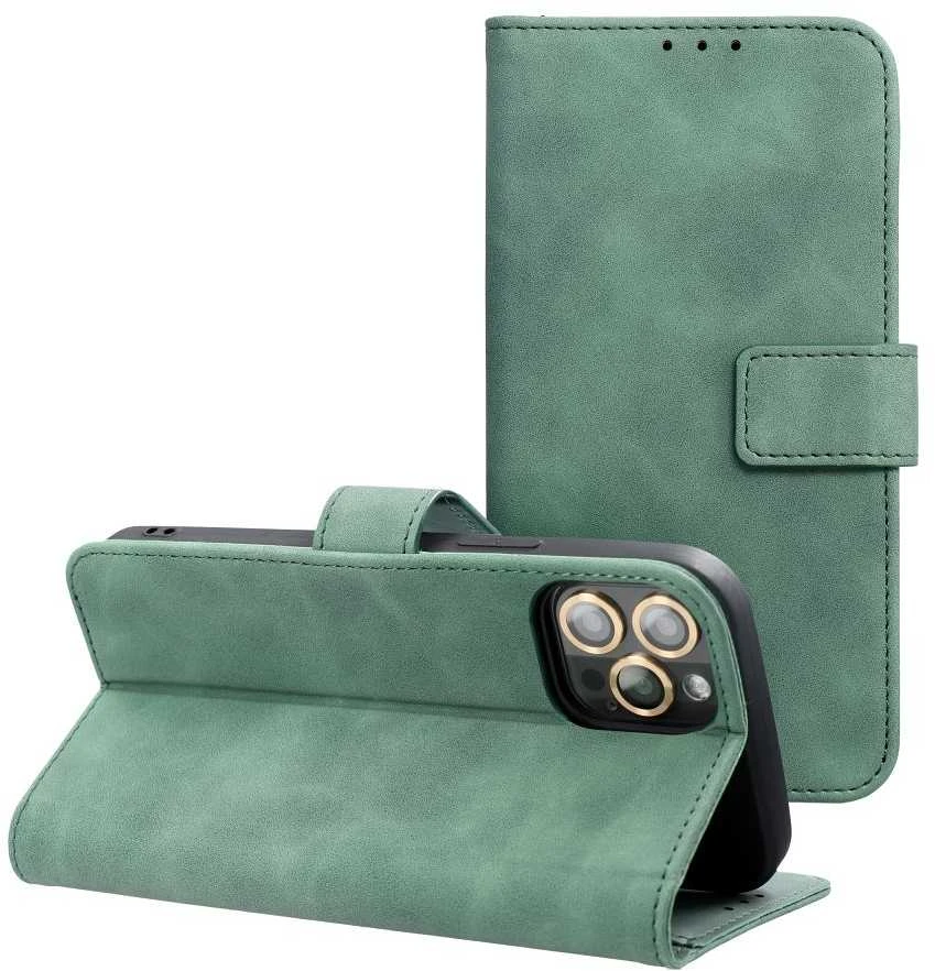 Oem TENDER Book Dėklas skirtas Xiaomi Redmi Note 14 5G / 4G (GLOBAL - 163,25mm x 76,55mm x 8,16mm) žalios spalvos