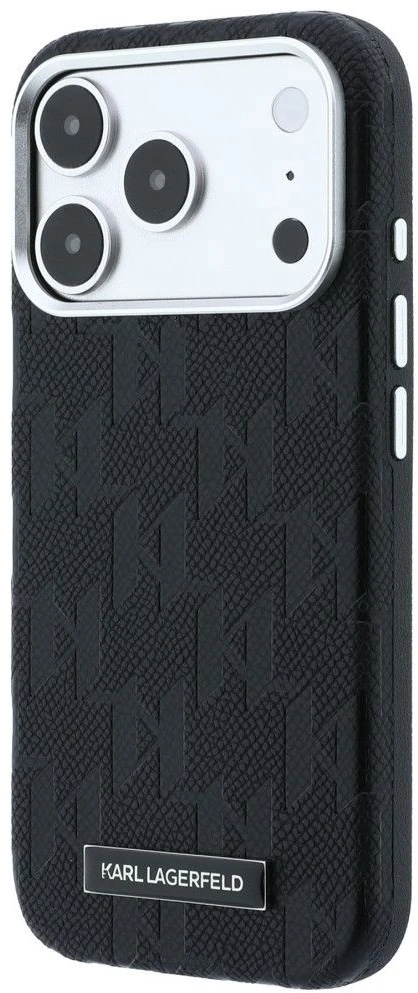 Dėklas Karl Lagerfeld case for IPHONE 18 Pro/17 Pro compatible with MagSafe (Mono Resin Logo) juodas