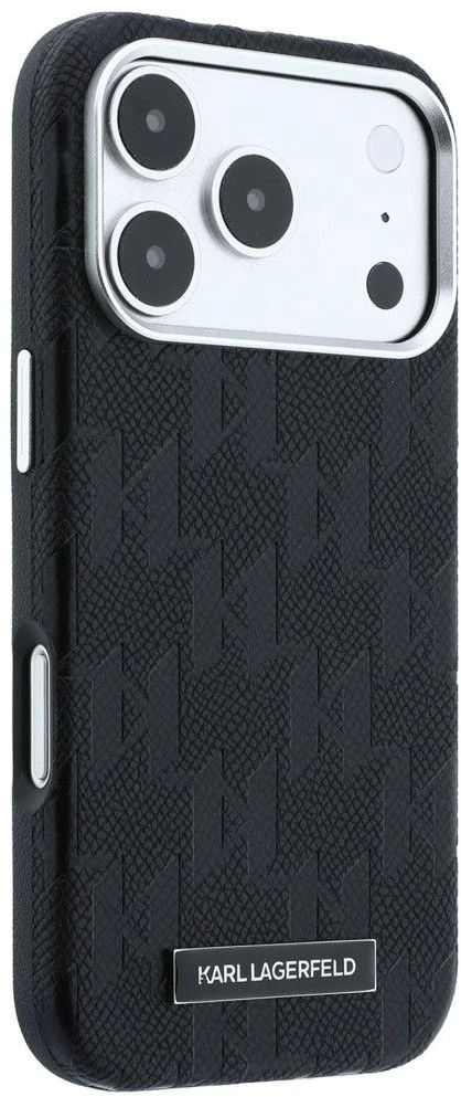 Dėklas Karl Lagerfeld case for IPHONE 18 Pro/17 Pro compatible with MagSafe (Mono Resin Logo) juodas