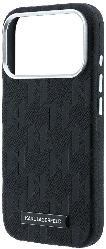 Dėklas Karl Lagerfeld case for IPHONE 18 Pro/17 Pro compatible with MagSafe (Mono Resin Logo) juodas