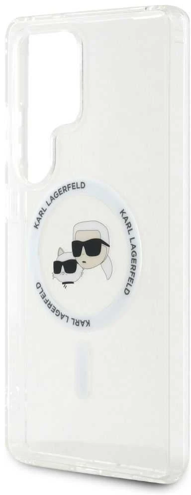 Karl Lagerfeld IML K&CH Heads MagSafe dėklas skirtas Samsung Galaxy S25 Ultra skaidrus