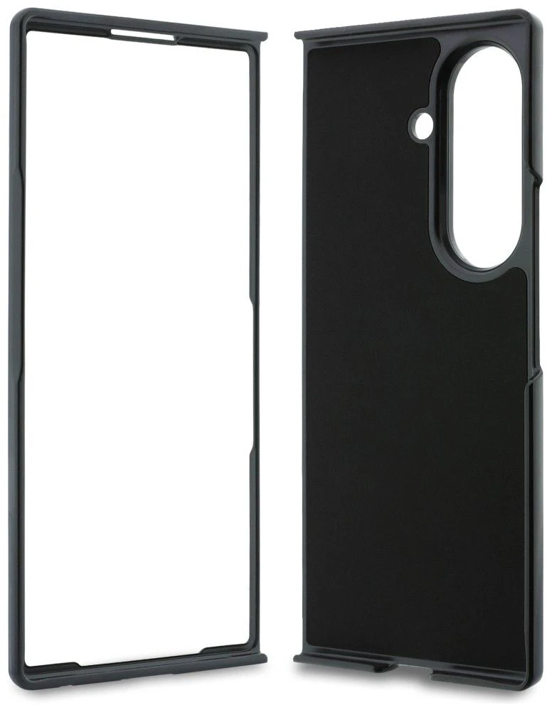Karl Lagerfeld PU Saffiano Karl and Choupette dėklas Samsung Galaxy Z Fold 8 Ultra juodos spalvos