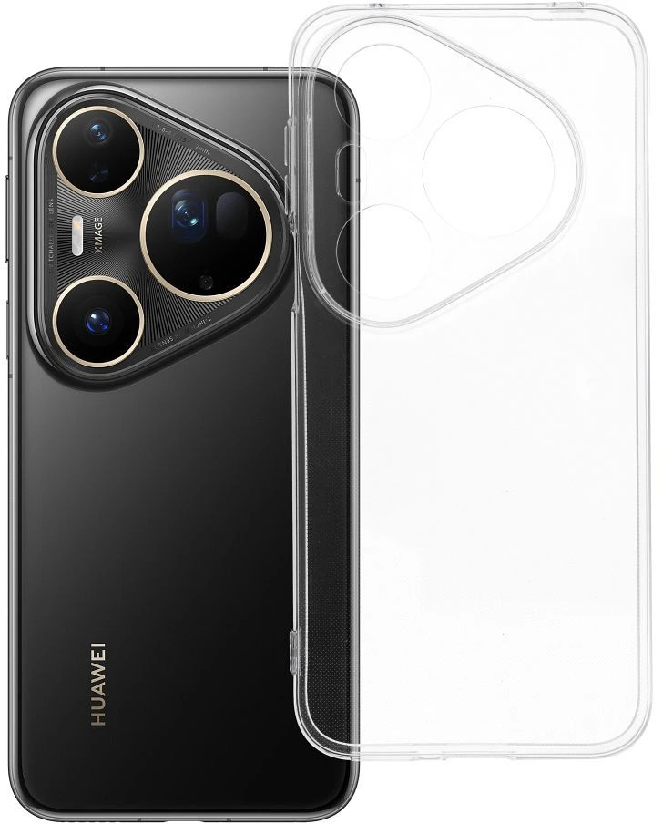 OEM dėklas Huawei Pura 90s Pro Max permatomas dėklas 2 mm (kameros apsauga) skaidrus