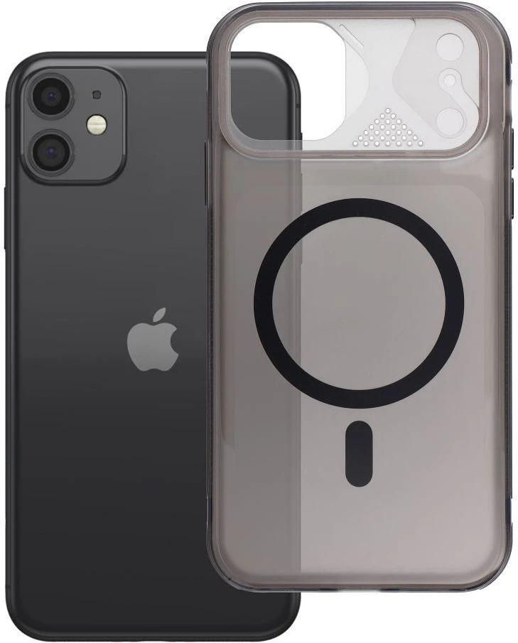 Originalus „iPhone 11 Aurora“ dėklas, suderinamas su „MagSafe“ juodas