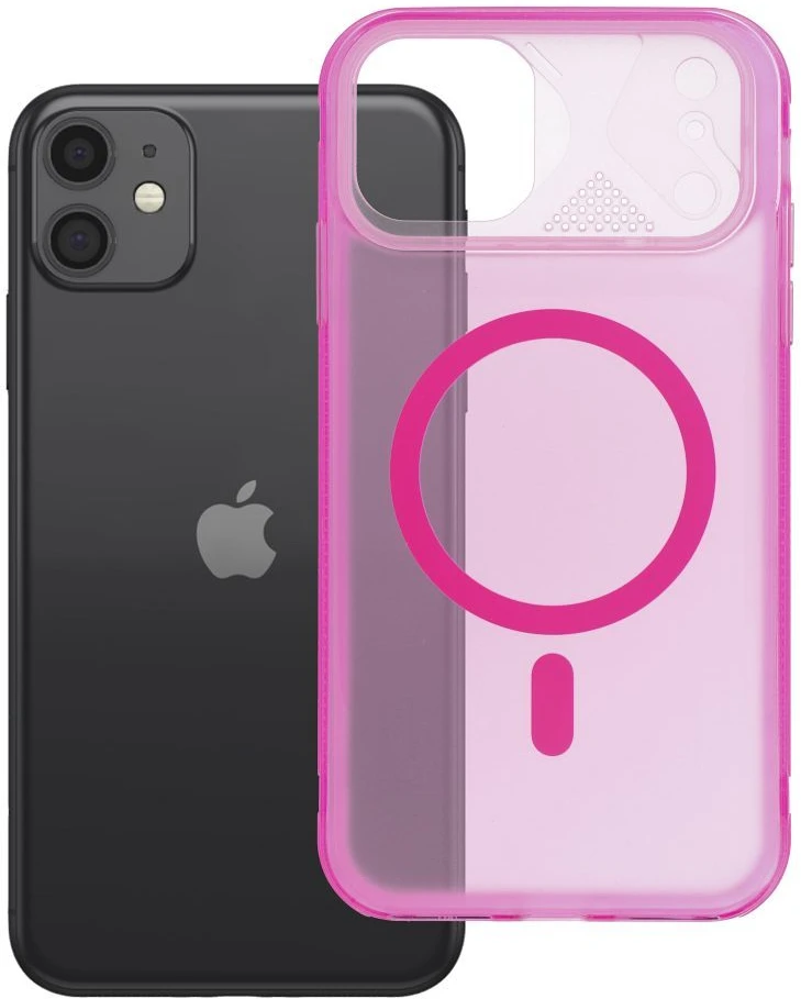 Oem Originalus „iPhone 11 Aurora“ dėklas, suderinamas su „MagSafe“, rožinis