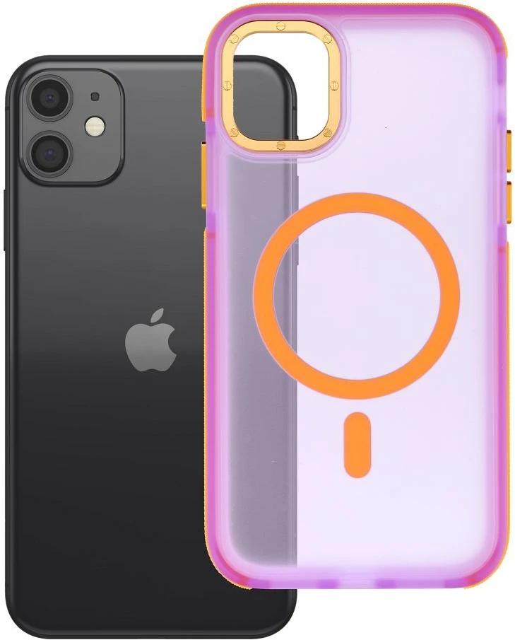 iPhone 11 dėklas Forcell F-Protect Vivid Premium, suderinamas su MagSafe, violetinė