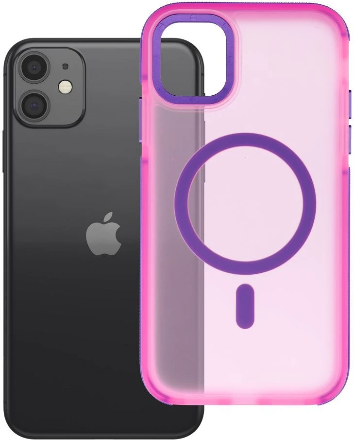 Dėklas iPhone 11 Forcell F-Protect Vivid Premium, suderinamas su MagSafe, rožinis