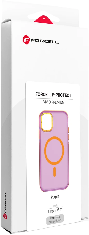 iPhone 11 dėklas Forcell F-Protect Vivid Premium, suderinamas su MagSafe, violetinė