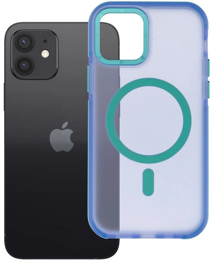 iPhone 12 / 12 Pro dėklas Forcell F-Protect Vivid Premium, suderinamas su MagSafe, mėlynas