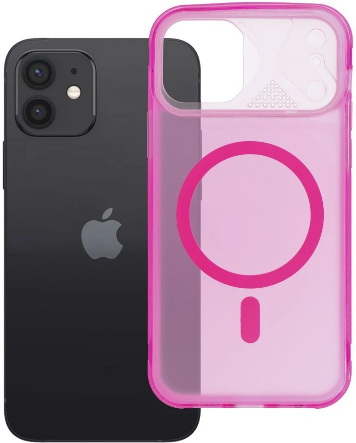 OEM dėklas, skirtas „iPhone 12 Aurora“, suderinamas su „MagSafe“, rožinis