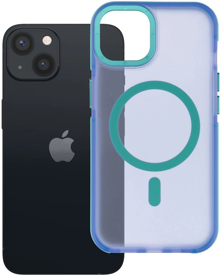 Dėklas iPhone 13 / 14 Forcell F-Protect Vivid Premium, suderinamas su MagSafe, mėlynas