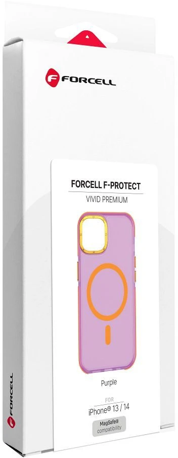 Dėklas Case for iPhone 13 / 14 Forcell F-Protect Vivid Premium compatible with MagSafe violetinė