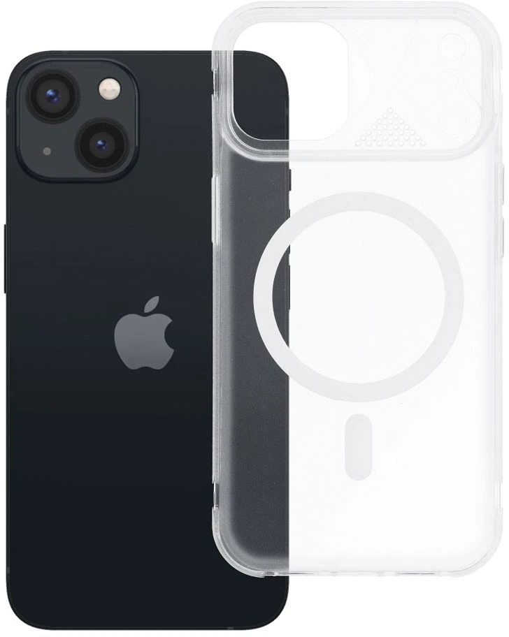 Oem Originalus „iPhone 13 Aurora“ dėklas, suderinamas su „MagSafe“ ir baltais atvartais.