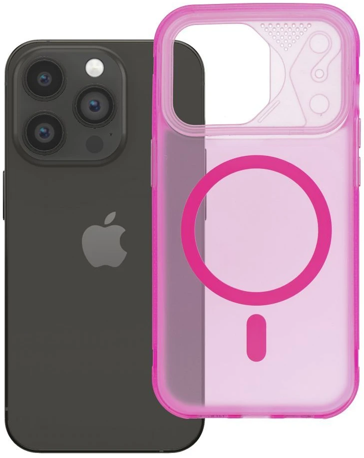Hello Case Originalus „iPhone 14 PRO“ dėklas „Aurora“, suderinamas su „MagSafe“, rožinis