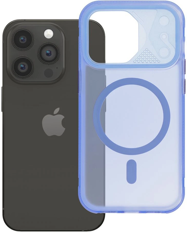 Oem Originalus „iPhone 14 PRO Aurora“ dėklas, suderinamas su „MagSafe“ mėlynas