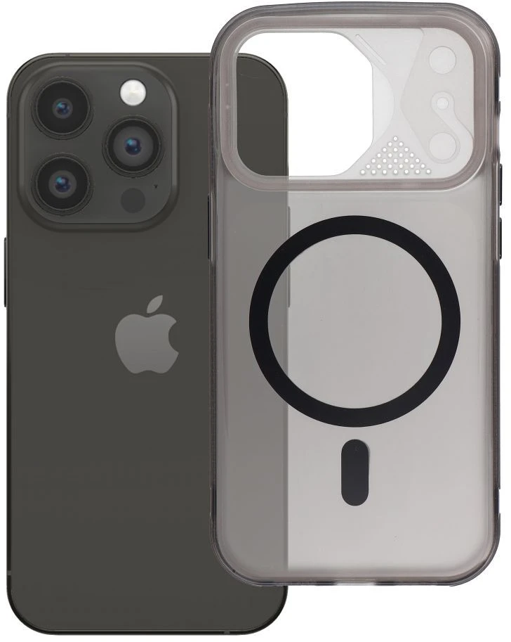 Oem Originalus „iPhone 14 PRO Aurora“ dėklas, suderinamas su „MagSafe“ ir juodas