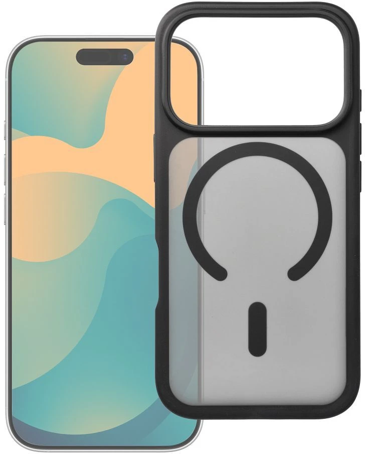 Case for iPhone 14 Pro Max Forcell F-Protect Smoke Hybrid Premium Lite compatible with MagSafe juodas