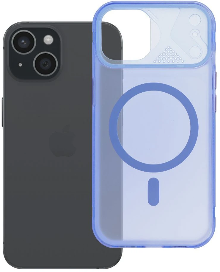 Oem Originalus „iPhone 15 Aurora“ dėklas, suderinamas su „MagSafe“ mėlynas
