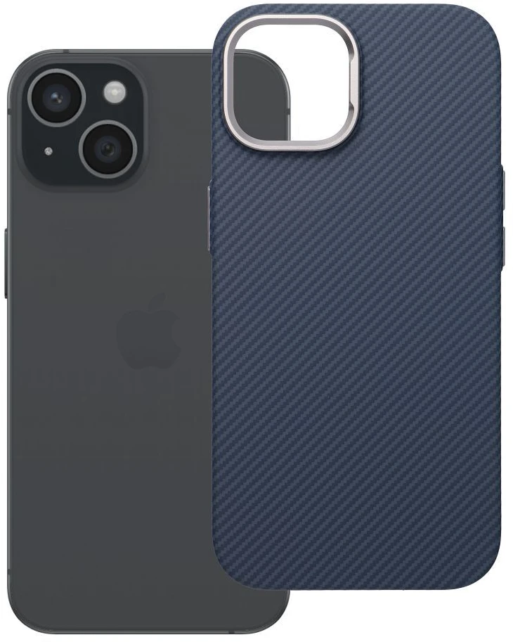Oem Originalus „iPhone 15 K-Look“ dėklas, suderinamas su „MagSafe“ mėlynas