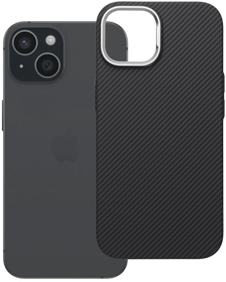 Oem Originalus „iPhone 15“ dėklas, K-Look, suderinamas su „MagSafe“ (juodas)