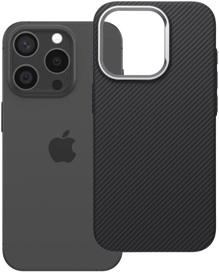 Oem Originalus „iPhone 15 PRO“ dėklas, K-Look, suderinamas su „MagSafe“ (juodas)