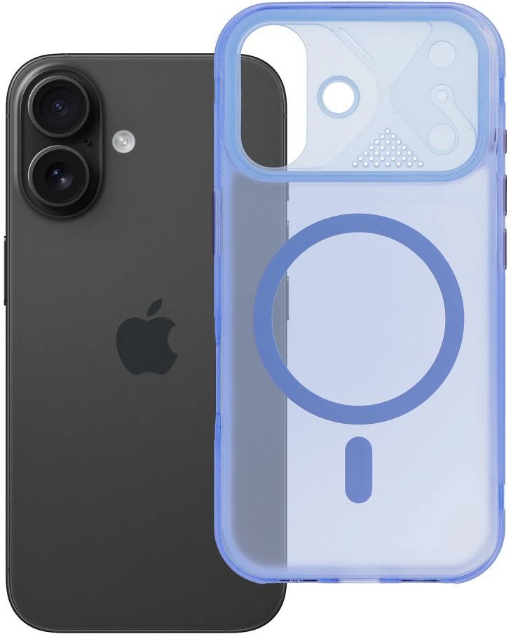 Hello Case Originalus „iPhone 16 Aurora“ dėklas, suderinamas su „MagSafe“ mėlynas