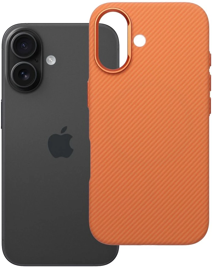Oem Originalus „iPhone 16“ dėklas, K-Look, suderinamas su „MagSafe“, oranžinis