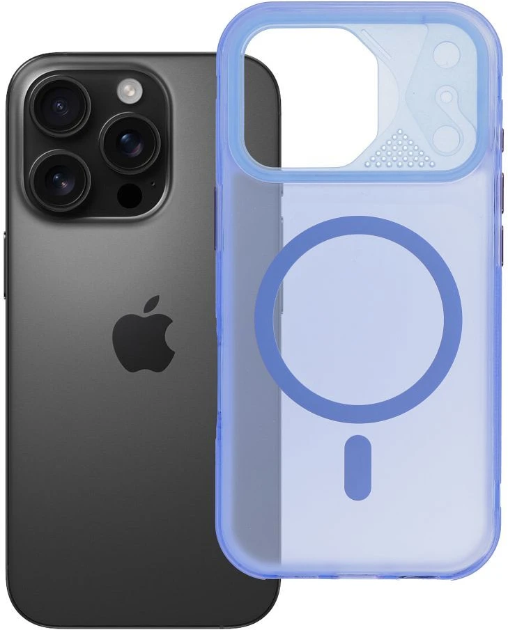 Hello Case Originalus „iPhone 16 PRO Aurora“ dėklas, suderinamas su „MagSafe“ mėlynas