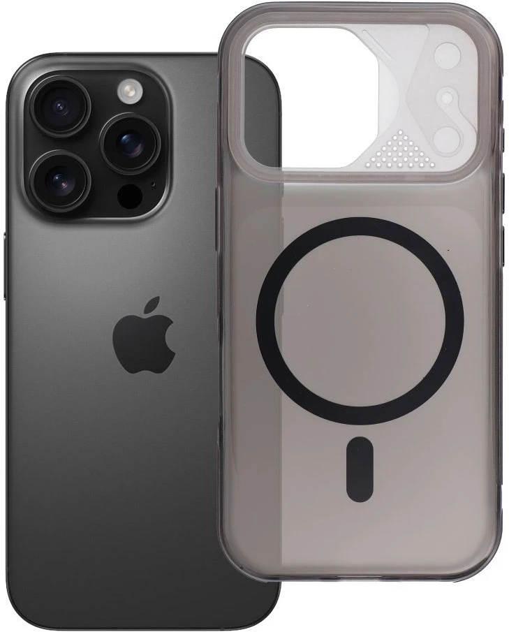 Oem Originalus „iPhone 16 Pro Aurora“ dėklas, suderinamas su „MagSafe“ juodas