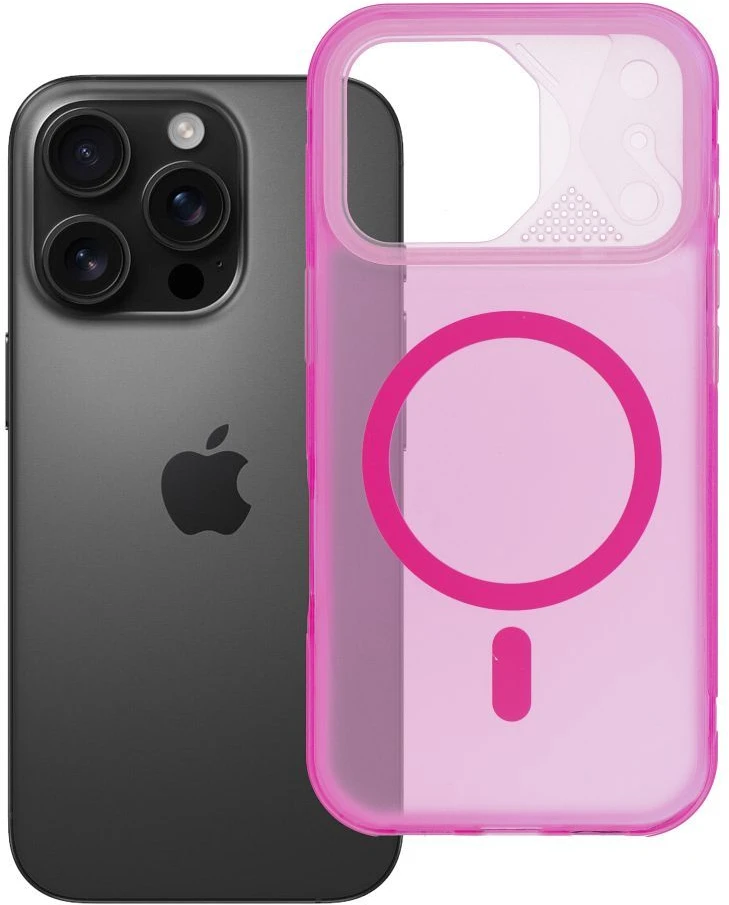 Hello Case Originalus „iPhone 16 PRO“ dėklas „Aurora“, suderinamas su „MagSafe“, rožinis