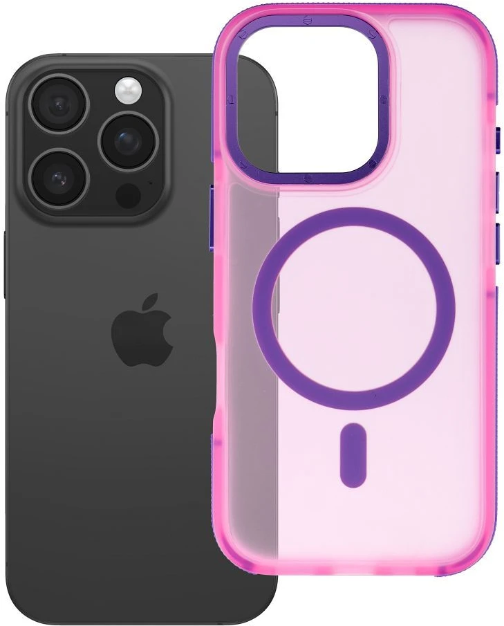 Dėklas Case for iPhone 16 Pro Forcell F-Protect Vivid Premium compatible with MagSafe pink