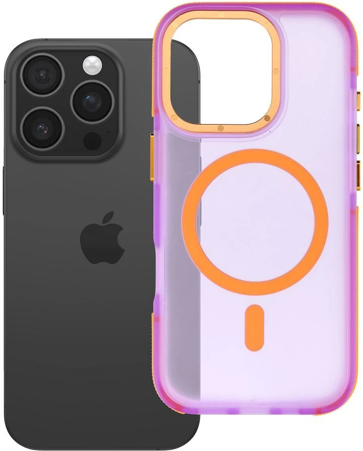 Dėklas Case for iPhone 16 Pro Forcell F-Protect Vivid Premium compatible with MagSafe violetinė