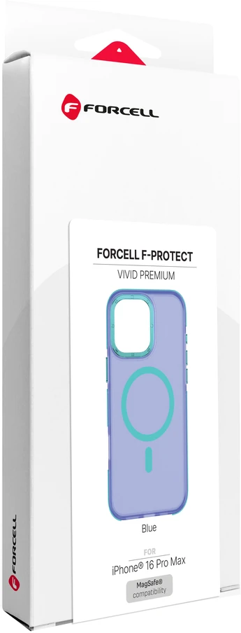 Dėklas Case for iPhone `16 Pro Max Forcell F-Protect Vivid Premium compatible with MagSafe mėlynas