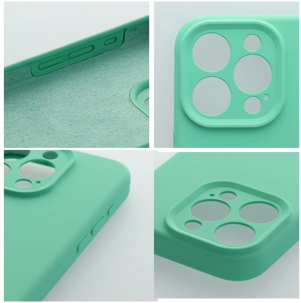 OEM silikoninis dėklas, skirtas iPhone 16 PRO MAX, 2 mm, (apsauga nuo kameros), suderinamas su „MagSafe“, mėtų spalvos