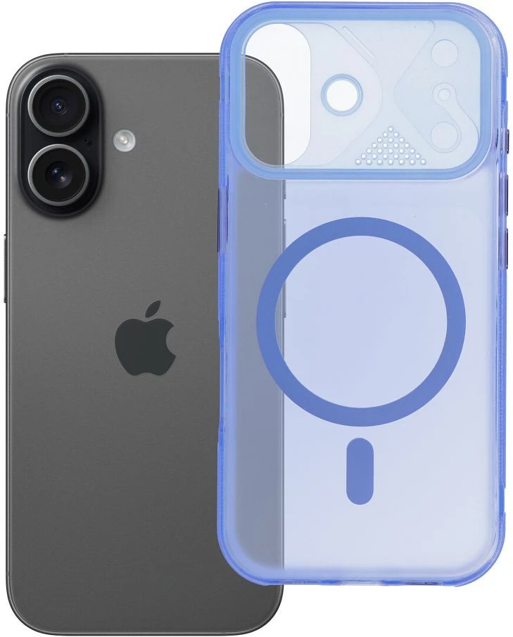 Originalus „iPhone 17 Aurora“ dėklas, suderinamas su „MagSafe“ mėlynas
