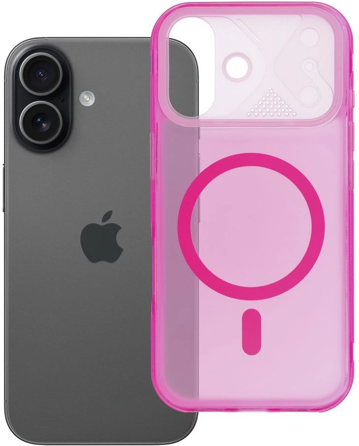Oem Originalus „iPhone 17 Aurora“ dėklas, suderinamas su „MagSafe“, rožinis