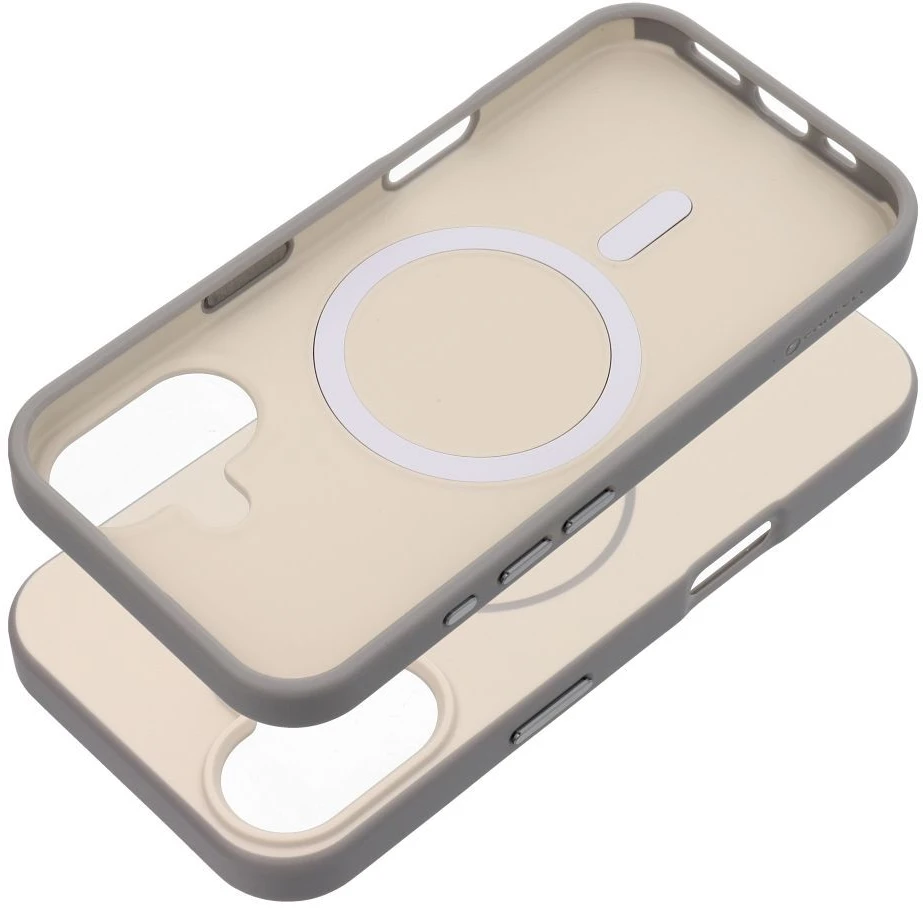 Dėklas iPhone 17 Forcell F-Protect Chromatic Premium, suderinamas su MagSafe, senovinis baltas